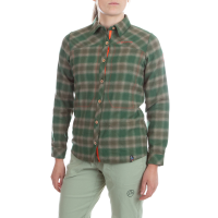 La Sportiva Rambler Women's Flannel Shirt (2024), Forest/Cherry Tomato, Medium