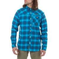 La Sportiva Rambler Men's Flannel Shirt (2024), Storm Blue/Lime Punch, XS