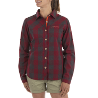 La Sportiva Andes Women's Long Sleeve Shirt, Carbon/Flamingo, XS