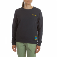 La Sportiva Climbing On The Moon Women's Sweatshirt, Carbon/Giallo, Large
