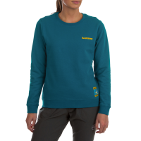 La Sportiva Climbing On The Moon Women's Sweatshirt, Turchese/Giallo, XS