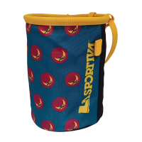 La Sportiva Climbing On The Moon Chalk Bag, Turchese/Giallo