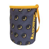 La Sportiva Climbing On The Moon Chalk Bag, Carbon/Giallo