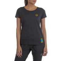 La Sportiva Climbing On The Moon Women's T-Shirt, Carbon/Giallo, XS