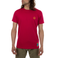 La Sportiva Climbing On The Moon Men's T-Shirt, Fucsia/Giallo, Medium
