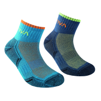 La Sportiva Kids Running Socks, Lagoon/Hawaiian Sun, Medium