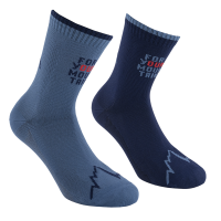 La Sportiva For Your Mountain Socks, Deep Sea/Hurricane, Large