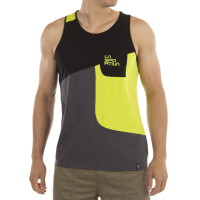 La Sportiva Dude Men's Tank Top (2023), Carbon/Lime Punch, XS