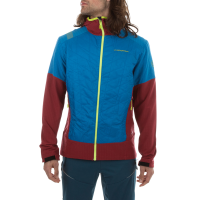 La Sportiva Kap Hybrid Men's Hoody, Electric Blue/Sangria, XS