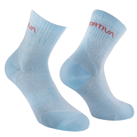 La Sportiva Sprint Trail Socks, White/Hibiscus, Large