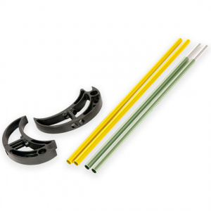 Cot Parts Kit Green/Yellow Bow Poles, Black Cot Feet UltraLite Large Cot Parts