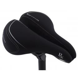 Serfas RX Hybrid Saddle (Black) (Steel Rails) (Lycra Cover) (203mm) - HY-RXL