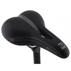 Serfas E-Gel Hybrid Saddle (Black) (Steel Rails) (Soflex Cover) (170mm) - EG-8240C