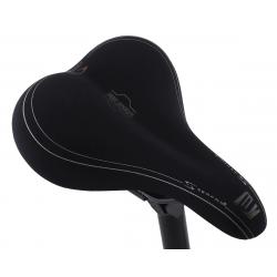 Serfas E-Gel Dual Density Women's Comfort Saddle (Black) (Steel Rails) (178mm) - DDLD-200L