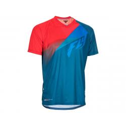 Fly Racing Super D Jersey (Dark Teal/Cyan/Red) (M) (Prior Year) - 352-0782M