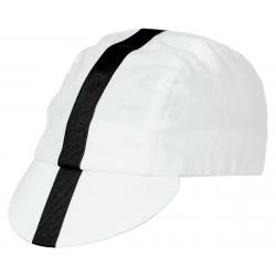 Pace Sportswear Classic Cycling Cap (White w/ Black Tape) (M/L) - 14-0100