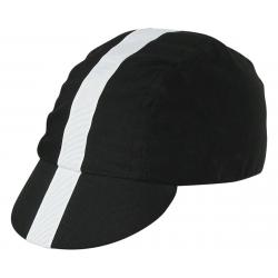 Pace Sportswear Classic Cycling Cap (Black w/ White Tape) (M/L) - 14-0101