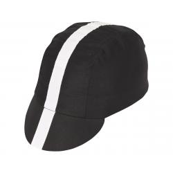 Pace Sportswear Classic Cycling Cap (Black w/ White Tape) (XL) - 14-0101_XL