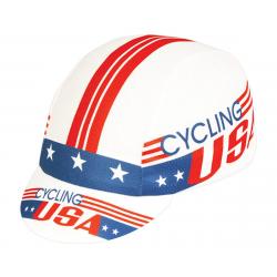 Pace Sportswear Coolmax Cycling USA Cap (Red/White/Blue) (One Size Fits Most) - 21-8405