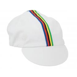 Pace Sportswear Traditional Cycling Cap (White/World Champion Stripe) (One Size Fits Mo... - 14-0010