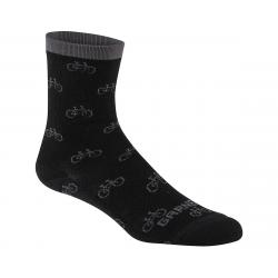 Louis Garneau Merino 60 Socks (Black/Asphalt) (S/M) - 1086078-405-SM