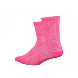DeFeet Evo Mount Ventoux 6" Socks (Flamingo Pink) (M) - EVOVENFP201