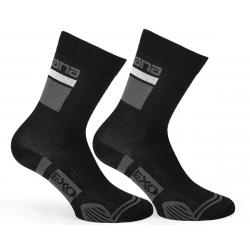 Giordana EXO Tall Cuff Compression Sock (Black) (S) - GICS19-SOCK-EXTC-BKTI02