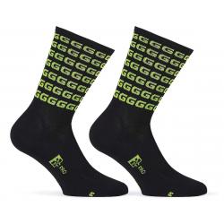 Giordana FR-C Tall "G" Socks (Black/Acid Green) (S) - GICS21-SOCK-GGGG-BKGR02