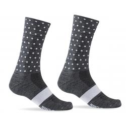 Giro Merino Seasonal Wool Socks (Charcoal/White Dots) (M) - 7059277