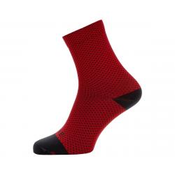 Gore Wear C3 Dot Mid Socks (Red/Black) (M) - 100260359903