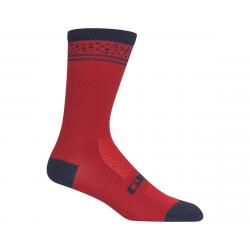 Giro Comp Racer High Rise Socks (Dark Red Lines) (S) - 7111930
