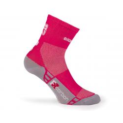 Giordana FR-C Women's Mid Cuff Sock (Pink/White) (S) - GICS19-WSOC-FRMI-PKWT02