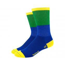 DeFeet Aireator 6" Socks (Blue/Green) (M) - AIRTBHBLGR201