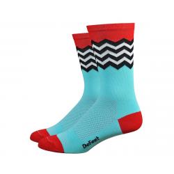 DeFeet Aireator 6" Socks (Blue/Red/Black/White) (M) - AIRTFUSE201
