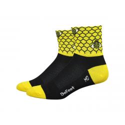 DeFeet Aireator 3" Bee Aware Sock (Yellow/Black) (S) - AIRBEE-101