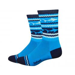 DeFeet Aireator 6" Socks (Blue/White) (XL) - AIRTMAKO401