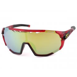 Tifosi Sledge Sunglasses (Crystal Red) (Clarion Yellow, AC Red & Clear Lenses) - 1630109827