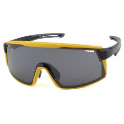 Optic Nerve Fixie Max Sunglasses (Black/Yellow) (Smoke/Silver Flash Lens) - 22075