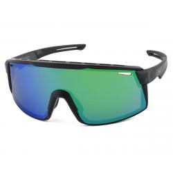 Optic Nerve Fixie Max Sunglasses (Matte Crystal Grey/Shiny Black) (Smoke/Green Mirror Len... - 22078