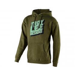 Troy Lee Designs Block Party Pullover Hoodie (Army Green) (2XL) - 731706016