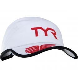 Tyr Competitor Running Cap (White/Red) (One Size) - LRUNCAP_100