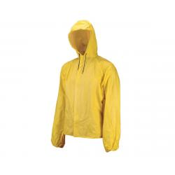 O2 Rainwear Hooded Rain Jacket w/ Drop Tail (Yellow) (XL) - 1010-XL