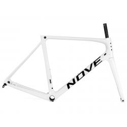 Nove Race Disc Frameset (Gloss White/Black Logo) (M) - RACEDISC-GWHTBLK-M
