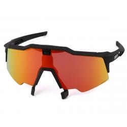 100% Speedcraft Air Sunglasses (Soft Tact Black) (HiPER Red Multilayer Mirror) - 61004-100-43
