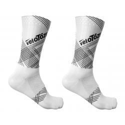 VeloToze Aero Socks (White/Matrix) (L/XL) - ASO-WHT-03-LXL