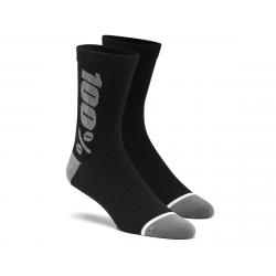 100% Rhythm Merino Wool Socks (Black/Grey) (S/M) - 24006-057-17