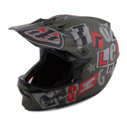 Troy Lee Designs D3 Fiberlite Full Face Helmet (Anarchy Olive) (XL) - 198017015