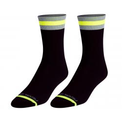 Pearl Izumi Flash Reflective Socks (Black/Screaming Yellow) (M) - 14352101062M