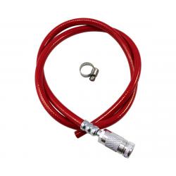 Prestacycle PrestaFlator Pump Upgrade Hose w/ Clamp (Red) (36") (3-way Presta Hose) - 71480