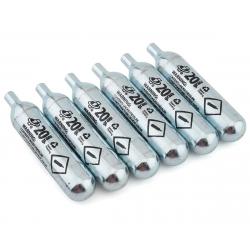Genuine Innovations Premium CO2 Cartridges (Silver) (Non-Threaded) (6 Pack) (20g) - G20313